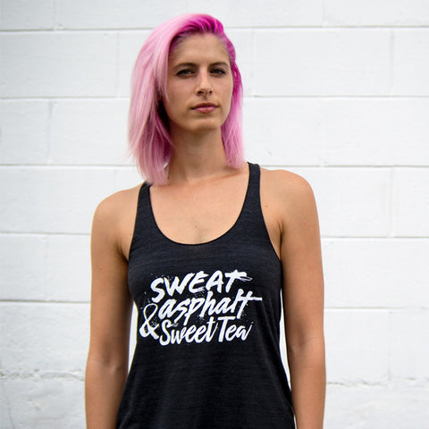 Sweat, Asphalt & Sweat Tea Racerback